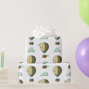 Baby Shower för Whimsical Luftballong Neutralt Presentpapper