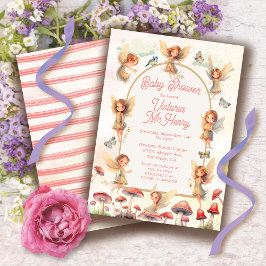 Baby Shower för Woodland Fairy Toadstool Baby Show Inbjudningar