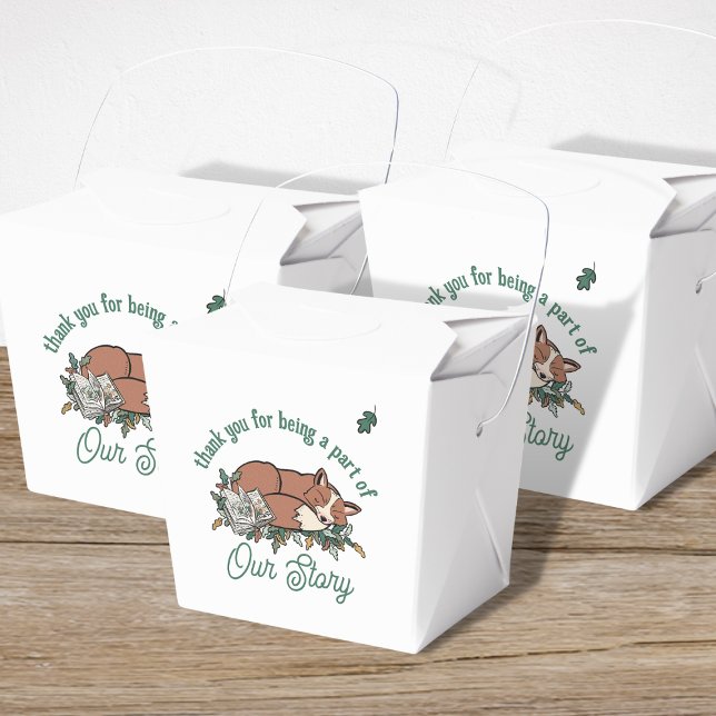 Baby Shower för Woodland Storybook Baby Shower Presentaskar (Woodland Storybook Baby Shower Favor Box)
