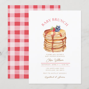 Baby Shower Fruit Pancake Brunch Inbjudningar