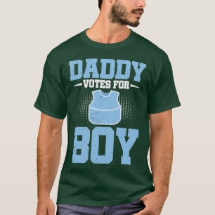 Baby Shower Funny Future Pappa Team Boy Gender Rev T Shirt