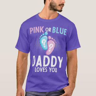 Baby Shower Future Pappa Rosa eller Blue Gender Re T Shirt