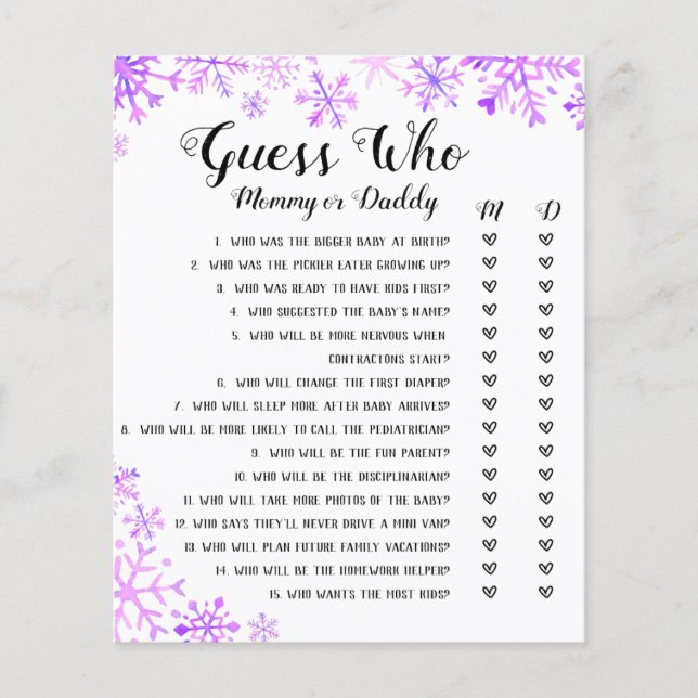 Baby Shower Game - Gissa vem, Baby, det är Kallet (Framsida)