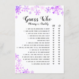 Baby Shower Game - Gissa vem, Baby, det är Kallet Inbjudningar