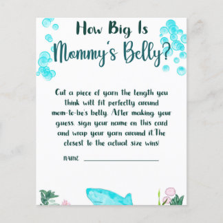 Baby Shower Game Hur stort är Mamma Belly