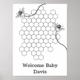Baby Shower Gästbok Poster