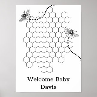 Baby Shower Gästbok Poster