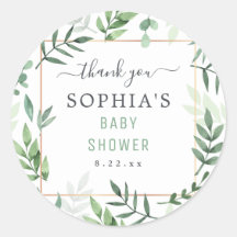 Baby Shower Gender Neutral Botanial Watercolor