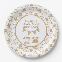 Baby Shower Gender Neutral Brown and White