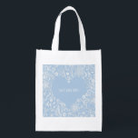 Baby Shower Gift Bag Pastel Blue White Återanvändbar Påse<br><div class="desc">Baby Shower Gift Bag för Pojke i Pastel Blue on White. Enkel att anpassa text,  färg. Återanvändbar Underbar för Baby Saker på resande fot! Blanda och matcha hela Baby-samlingen med TMCdesign.</div>