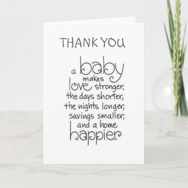 BABY SHOWER/GIFT TACK MED BABY KÄRLEK (Framsida)