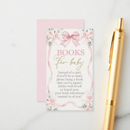 Baby Shower Girl Bokar för Baby Card med bog Tilläggskort