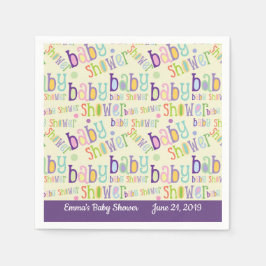Baby Shower Girl Boy Design Mönster Pappersservett