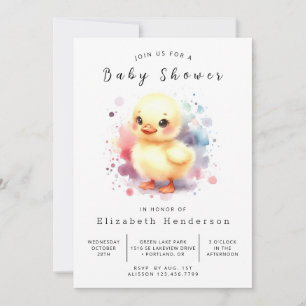 Baby Shower Girl Digital Anka Inbjudningar