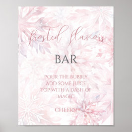 Baby Shower Girl Rosa Snowflake Mamma-osa Pub Poster