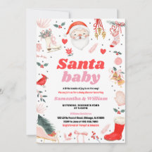 Baby Shower Girl Santa Baby Baby