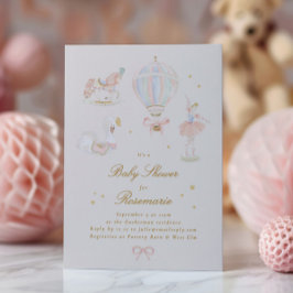 Baby Shower Girl Star Princess Fairytale Ballerina Inbjudningar