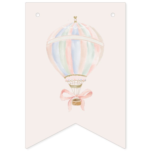 Baby Shower Girl Star Princess Fairytale Ballerina Vimplar (Första flaggan)