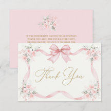 Baby Shower Girl - Tack för ditt kort med bog