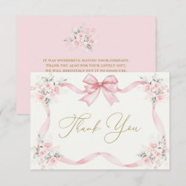 Baby Shower Girl - Tack för ditt kort med bog