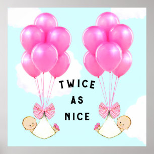 Baby Shower Girl-Twillingar Poster
