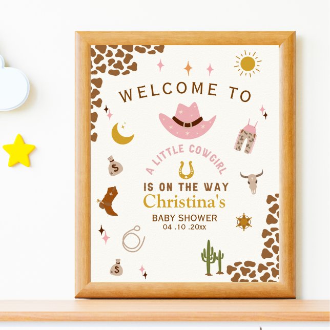 Baby shower girl with Cowgirl theme Poster (Skapare uppladdad)