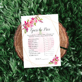 Baby Shower Gissa de Prisa Blommigtarna för spel P Inbjudningar