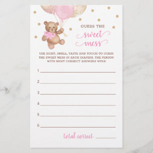 Baby Shower gissar att den  Nallen för sött spel