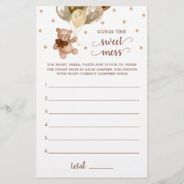 Baby Shower gissar att den  Nallen för sött spel