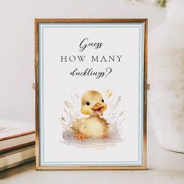 Baby Shower gissar hur många avslutande tecken Poster