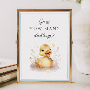 Baby Shower gissar hur många avslutande tecken Poster