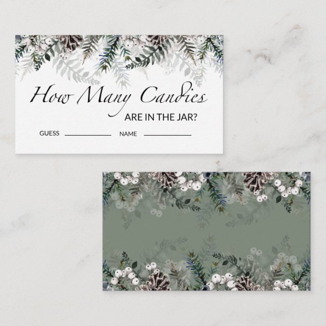 Baby Shower gissar hur många kanylskåp som finns Tilläggskort (Fram/baksida)