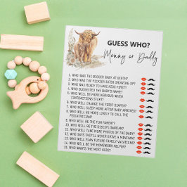 Baby Shower gissar vem som spelar Highland ko Anteckningsblock