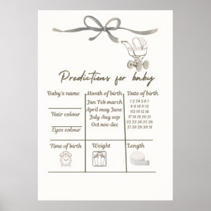 Baby Shower Gissningslek Poster