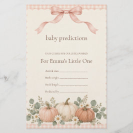 Baby Shower Gissningsspel med Rosenskära Pumpa