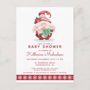 BABY SHOWER Glad jul Plaid Gnome Postkort Vykort