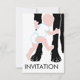 baby shower great dane Minimal teckning Inbjudningar