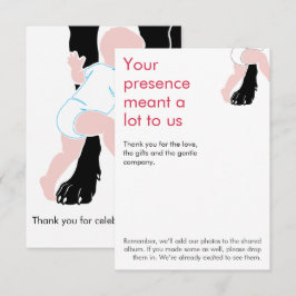 baby shower great dane Minimal teckning Tack Kort