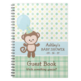 Baby Shower Guest Bok - apa Anteckningsbok