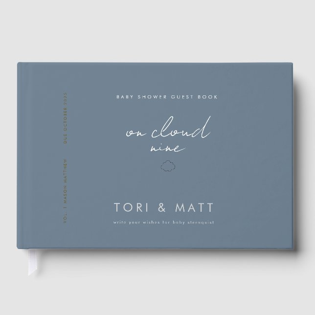 Baby Shower Guest Bok - Molntema (Framsida)