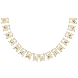 Baby Shower Guld/Black Stars, Svettskannerskannern Vimplar