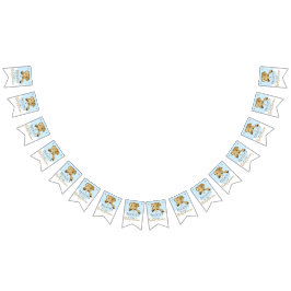 Baby Shower Guld/Blue Elephant, Swallowtail Banner Vimplar