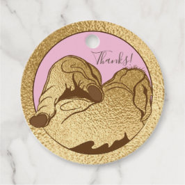 Baby Shower Guld Elephants Gåvor Etiketter