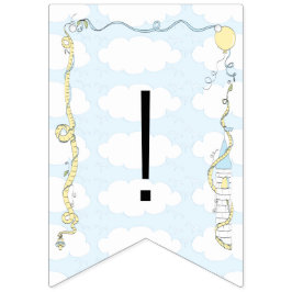 Baby Shower-Gult/Blue/Castle, Svettskannern Vimplar