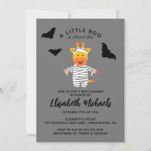 BABY SHOWER Halloween Cute Mummy Giraffe Anteckningskort