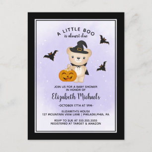 BABY SHOWER HALLOWEEN En liten spökis är på väg Vykort