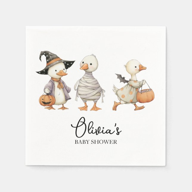 Baby Shower Halloween goose Pappersservett (Framsidan)