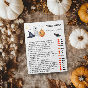 Baby Shower Halloween Spök Gissa Vem Anteckningsblock