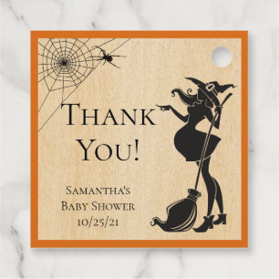 Baby Shower Halloween Witch Gåvor Etiketter