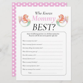 Baby Shower Havsfrun Under Havet Känner Mamma Inbjudningar